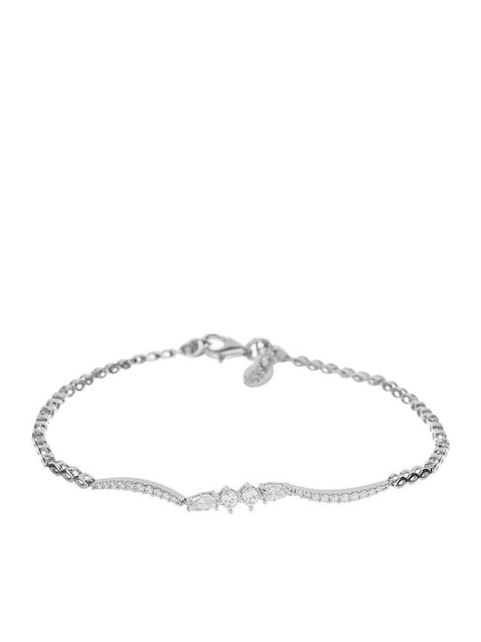 Vitopoulos Set with Necklace , Earrings & Ring from White Gold 14K with Stones