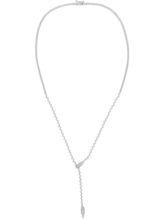 Vitopoulos Set with Necklace , Earrings & Ring from White Gold 14K with Stones