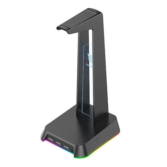 Onikuma Desk Mounted Headphone Stand With USB Port Black