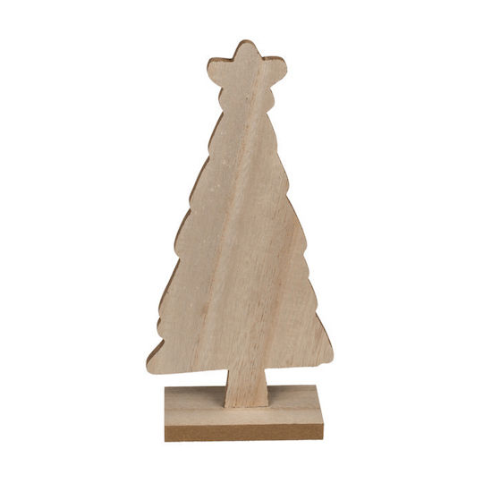 Christmas Decorative Wood Tree 25.5cm White
