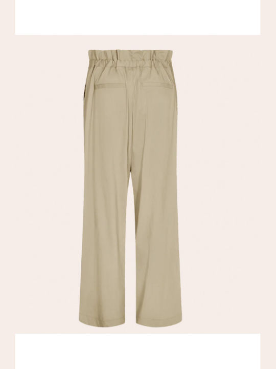 Mos Mosh Women's Fabric Trousers Beige