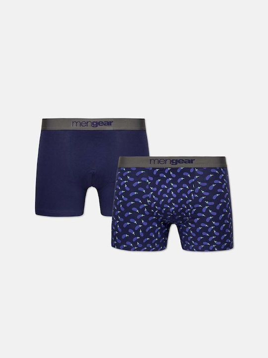 Minerva Mengear Men's Boxers 2Pack BLUE-PURPL