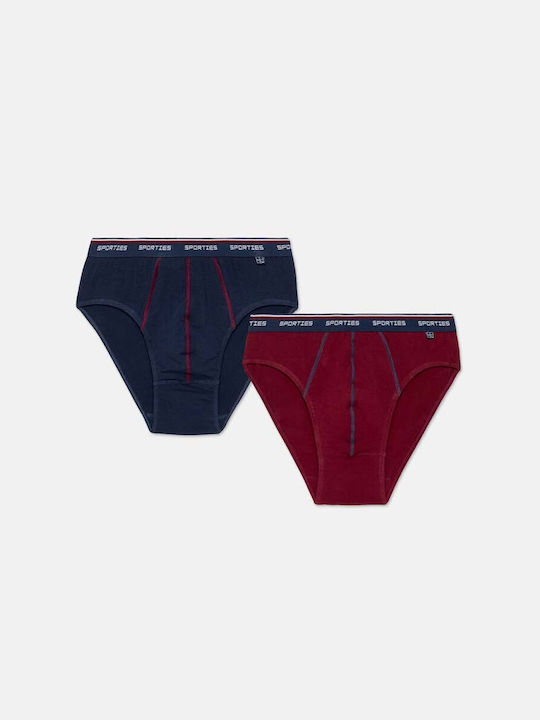 Minerva Herren Slips Bordeaux 2Packung