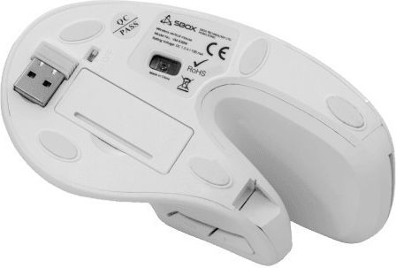 Sbox VM-838W-W Kabellos Ergonomisch Vertikal Maus Weiß