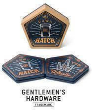 Gentlemen's Hardware Round Ceramic Brown Coasters 13.5cm 4pcs