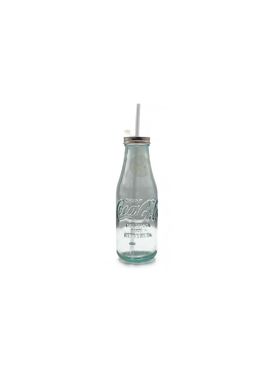 Glass Drops Bottle Water Glass with Screw Cap Beige 550ml