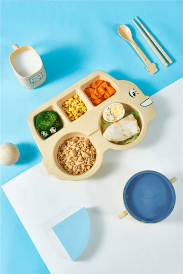 Baby Cloud Feeding Set made of Barley Yellow 5pcs