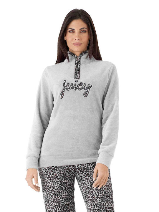 Karelpiu Winter Women's Pyjama Set Fleece Grey