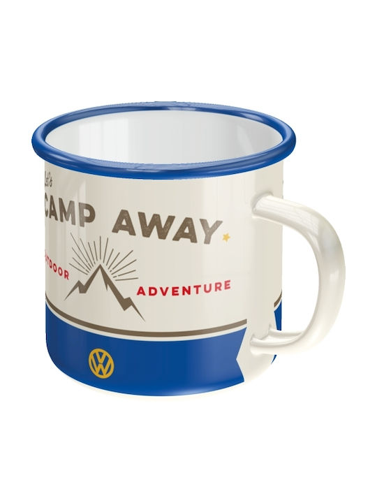 Nostalgic Art VW Bulli - Lets Camp Away Enamel Cup Multicolour 250ml