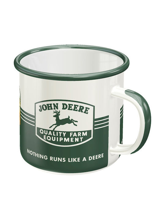 Nostalgic Art John Deere - Quality Farm Equipment Enamel Cup White 360ml