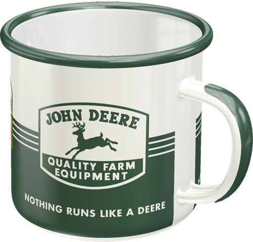 Nostalgic Art John Deere - Quality Farm Equipment Becher Emaille Weiß 360ml Nostalgic Art John Deere - Quality Farm Equipment Becher Emaille Weiß 360ml