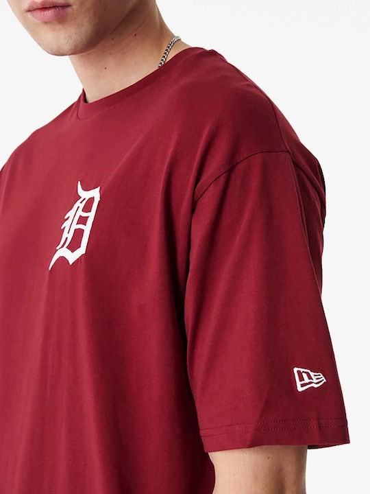 New Era League Essential Men's Short Sleeve Blouse Dark Red