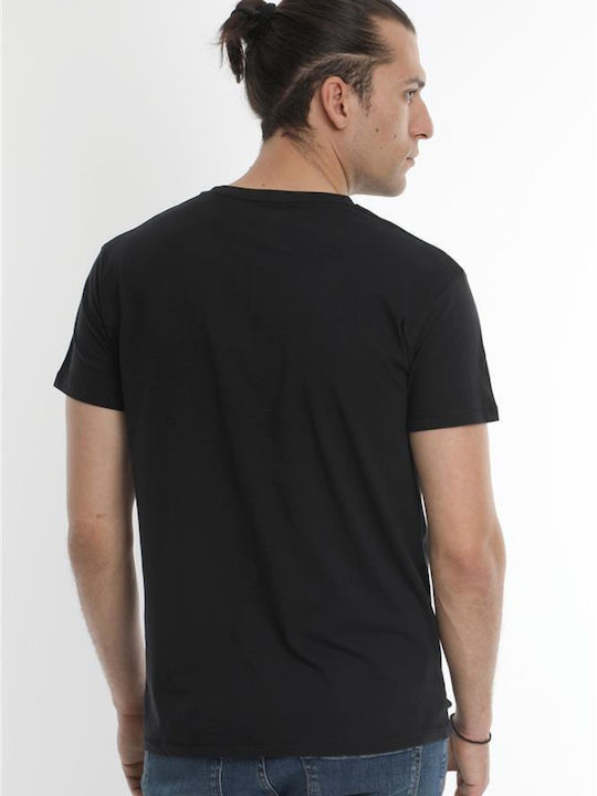 Van Hipster Men's Short Sleeve Blouse BLACK