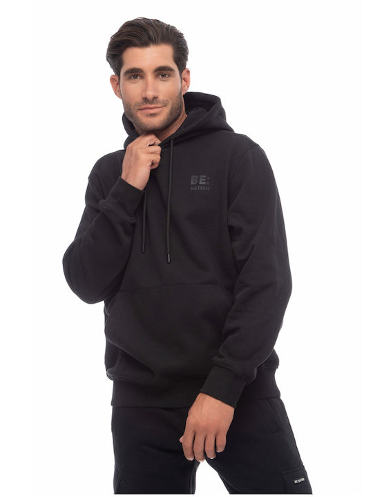 Be:Nation Herren Sweatshirt mit Kapuze Schwarz