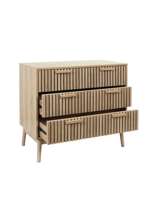 Wooden Chest of Drawers with 3 Drawers 90x49x79cm