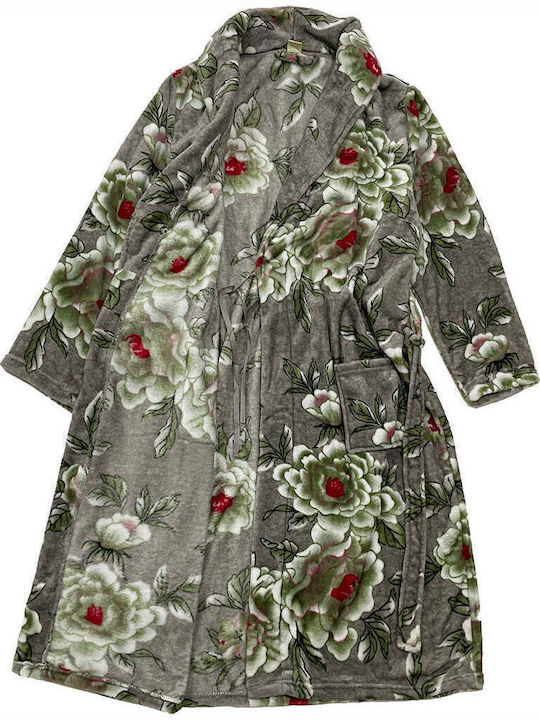 Ustyle Winter Women's Robe Gray