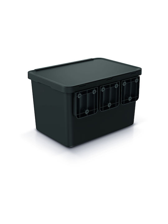Prosperplast Systema Waste Bin Recycling Plastic Gray for Cabinet 10lt 1pcs
