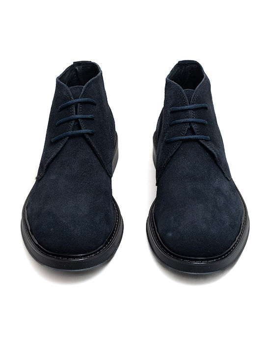 Sider Collection Suede Μπλε Ανδρικά Μποτάκια