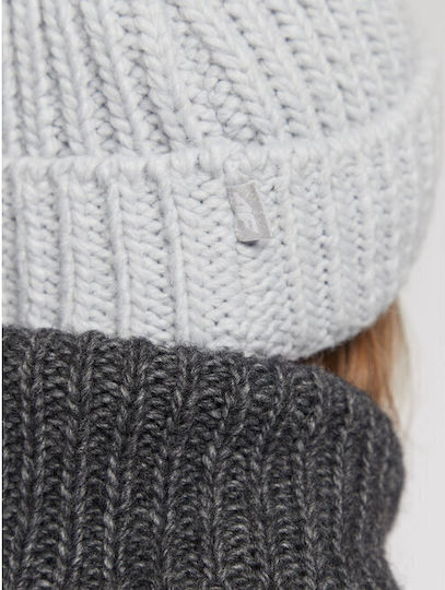 Beanie Männer Beanie mit Rippstrick in Hellblau Farbe