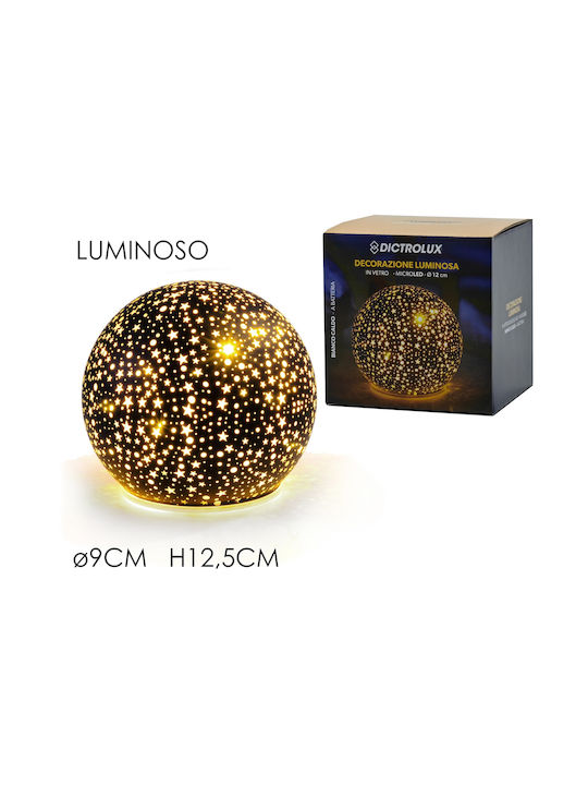 ArteLibre Illuminated Glass Ball Black