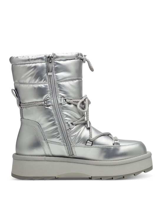 Tamaris Leather Women's Boots Silver