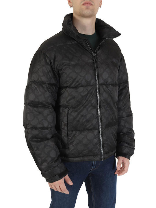 Trussardi Geacă pentru bărbați de iarnă Puffer Negru