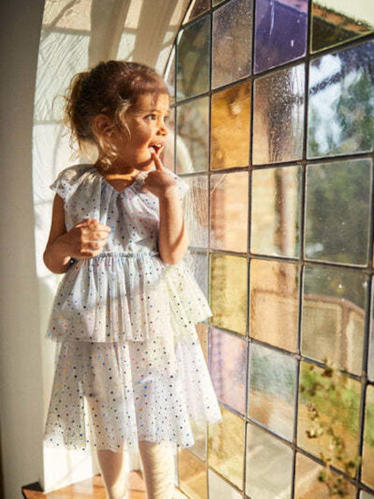 Girls Dress Sleeveless Tulle Light Blue