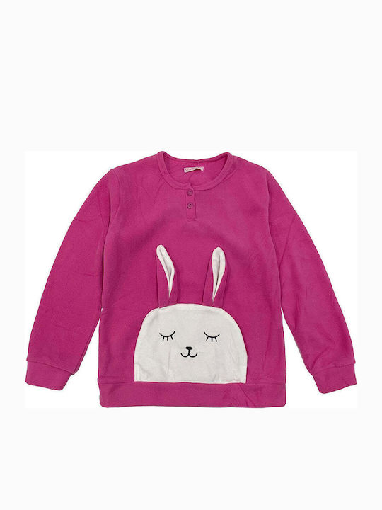 Ustyle Pijama pentru copii De iarnă Fleece Fuchsia