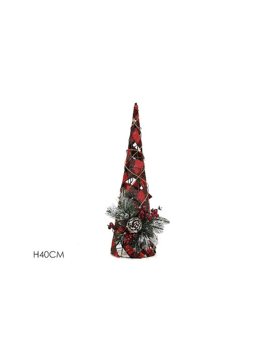 Decorațiune de Crăciun Metalic Braduleț Morus Conul 40cm. Roșu