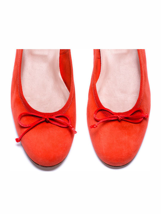 Suede Ballerinas Orange