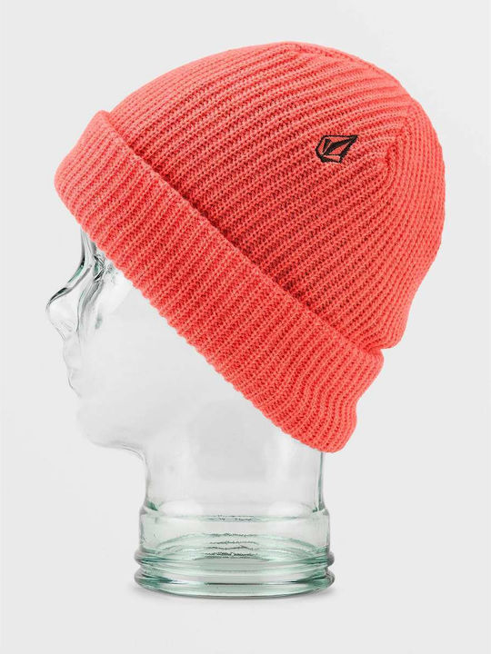 Sweep Lined Beanie Unisex Σκούφος Πλεκτός σε Πορτοκαλί χρώμα