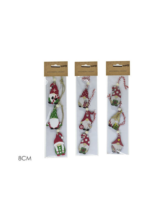 Hanging Dwarf Wooden Multicolour Set 3pcs