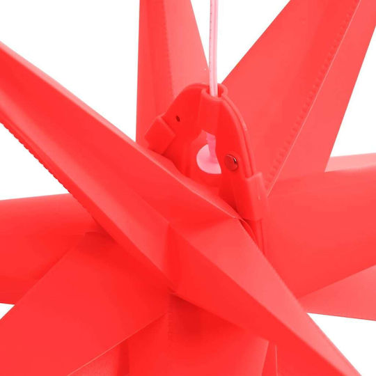 vidaXL Weihnachtlicher Dekorativer Anhänger Stern Kunststoff Rot 29x43cm 1Stück