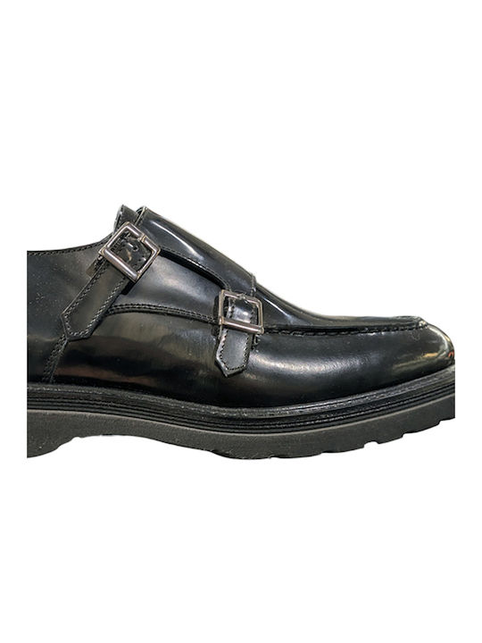 Δερμάτινα Ανδρικά Loafers σε Μαύρο Χρώμα