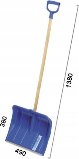 Prosperplast Φτυάρι Χιονιού με Κοντάρι 138cm και Πλαστική Λαβή