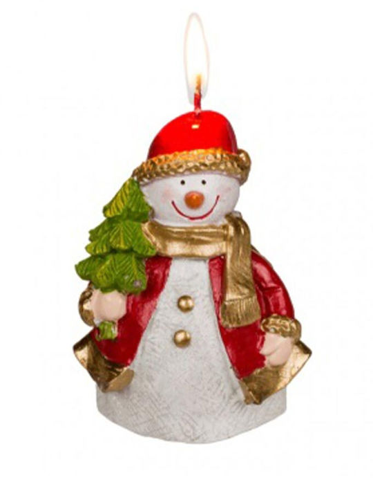 Out of the Blue Christmas Candle Blue Snowman 9x8cm