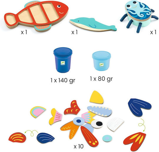 Djeco Plasticine - Marine Creatures Play Set for 1.5+ Years