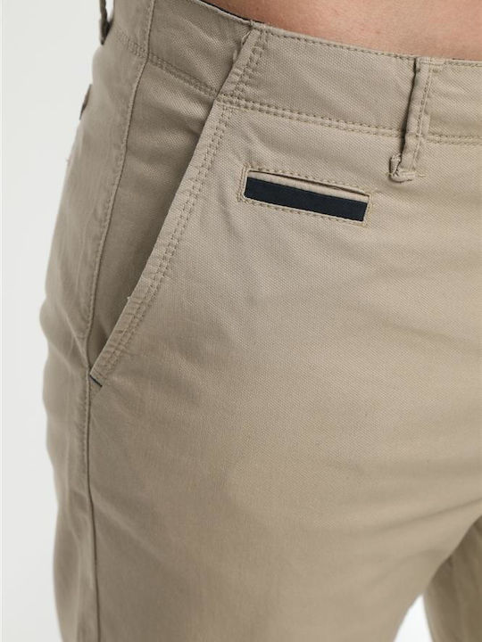 Double Men's Trousers Chino in Regular Fit Beige