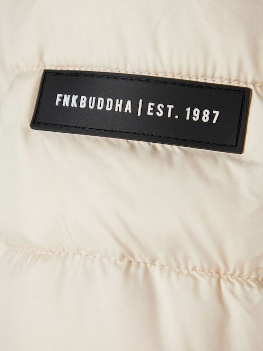 Women's Short Puffer Jacket for Winter with Detachable Hood White