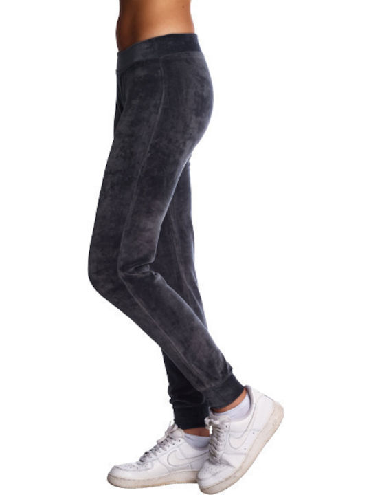 Jogginghose Jogger Samt Black