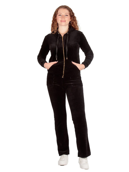 Jogginganzug Samt BLACK SET-60600-7 (BLK)