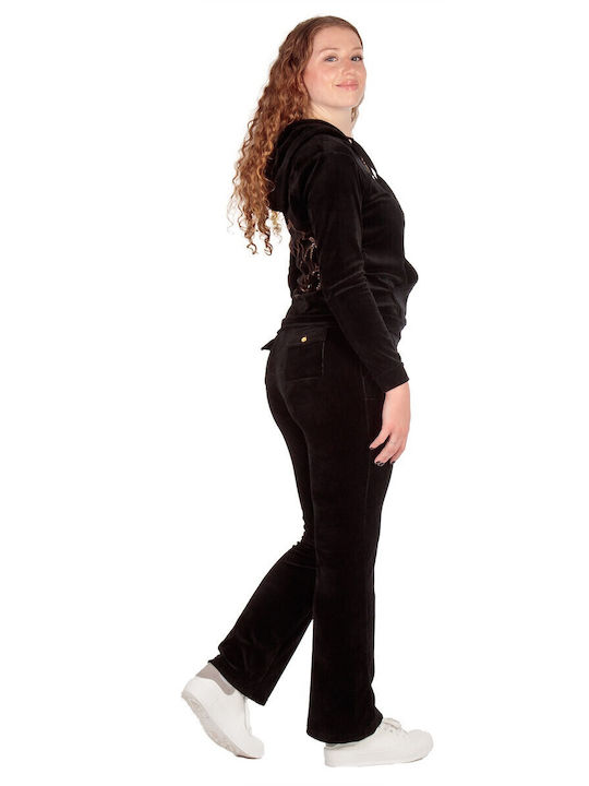 Jogginganzug Samt BLACK SET-60600-7 (BLK)