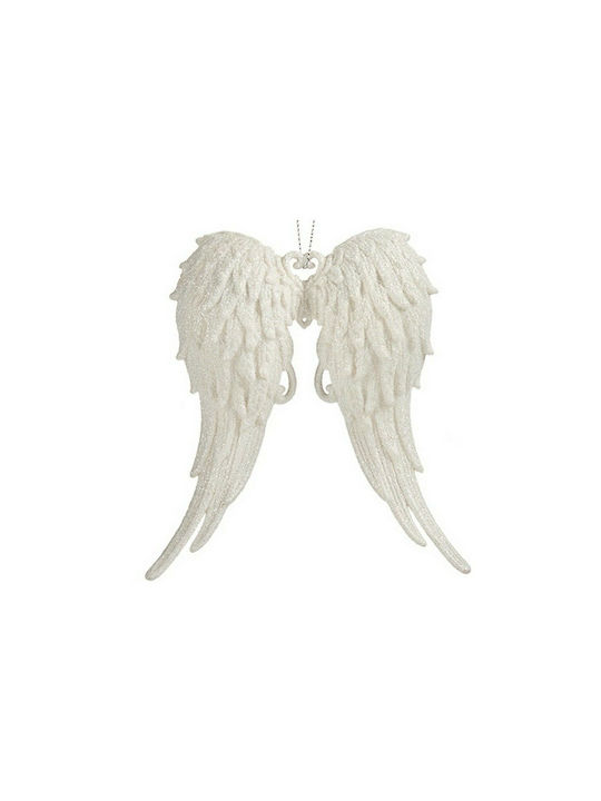 Krist+ Christmas Plastic Feather Ornament White 14.5x13cm 24pcs