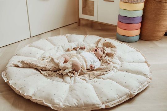 Play&go Kinder Spielmatte aus Stoff Beige 130x130cm 1Stück