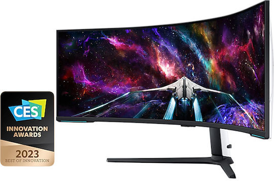 Samsung Odyssey Neo G9 G95NC UltraWide VA HDR Gebogener Spiele-Monitor 57 Zoll 7680x2160 240Hz mit Reaktionszeit 1ms GTG