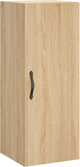 Hanging Living Room Display Cabinet made of Oak Particle Board