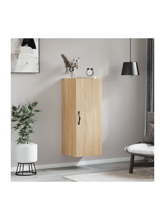 Wall-Mounted Living Room Cabinet made of Particle Board Sonoma Oak 34.5x34x90cm