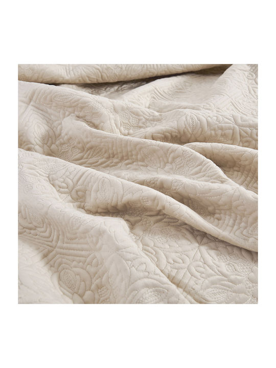 Liolios Home Mandy Coverlet King Size Microfiber Ivory 260x240cm