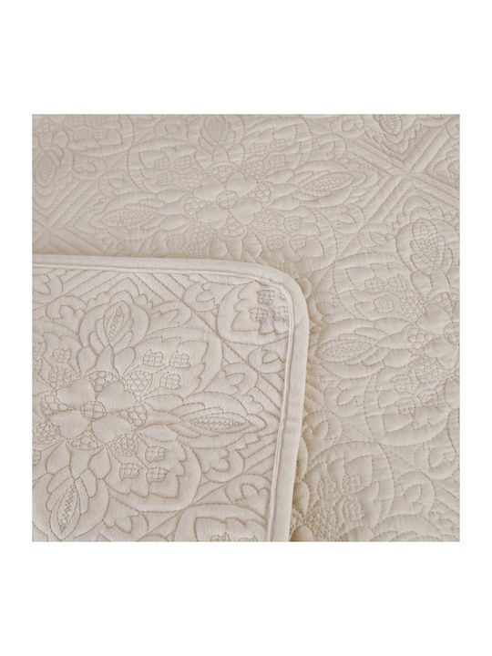 Liolios Home Mandy Coverlet King Size Microfiber Ivory 260x240cm