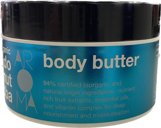 Aroma BIO AVOCADO Feuchtigkeitsspendende Butter Körperpflege mit Duft Kokosnuss für Alle Hauttypen 200ml